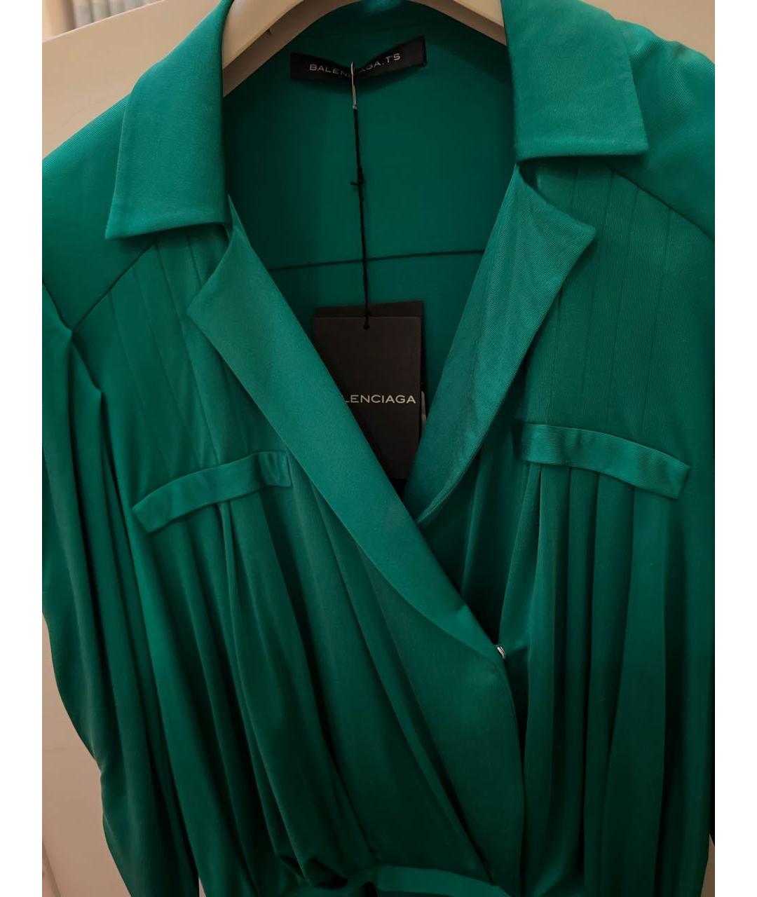 BALENCIAGA Зеленая вискозная блузы, фото 3