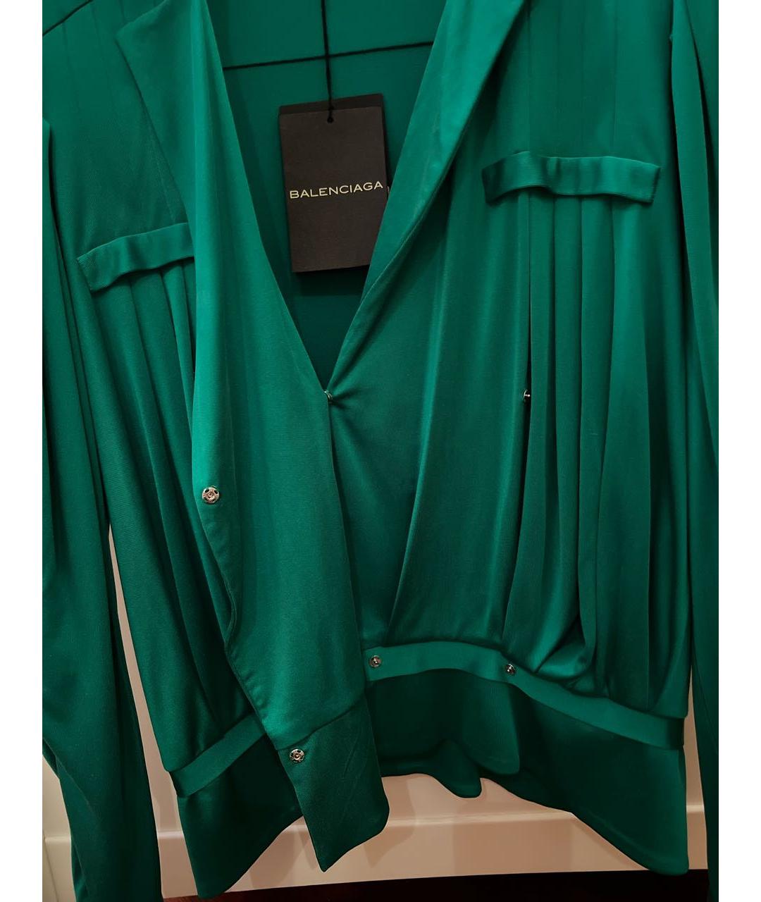 BALENCIAGA Зеленая вискозная блузы, фото 5