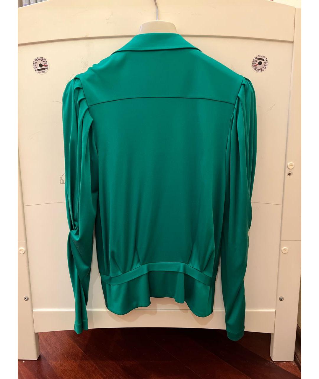 BALENCIAGA Зеленая вискозная блузы, фото 2