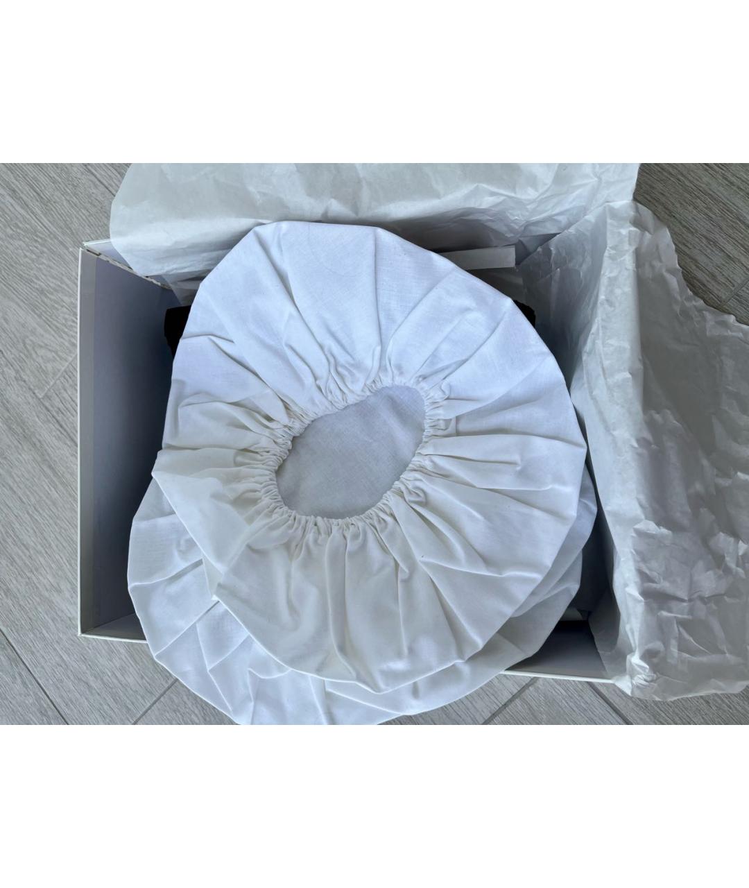 MAISON MARGIELA Черные текстильные высокие кроссовки / кеды, фото 5