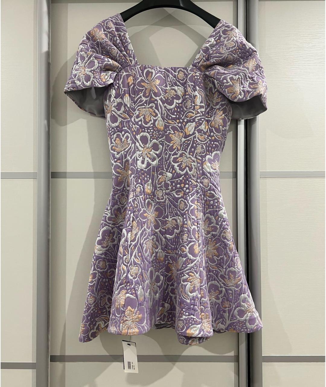 ROTATE Фиолетовое полиэстеровое коктейльное платье, фото 5
