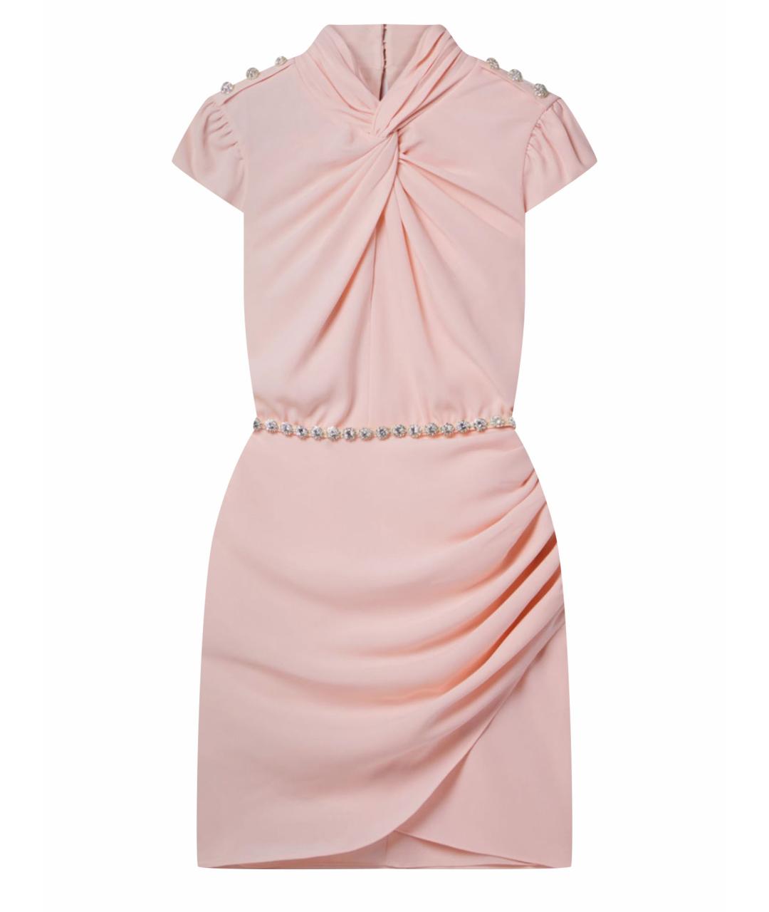 SELF-PORTRAIT Розовое креповое коктейльное платье, фото 1