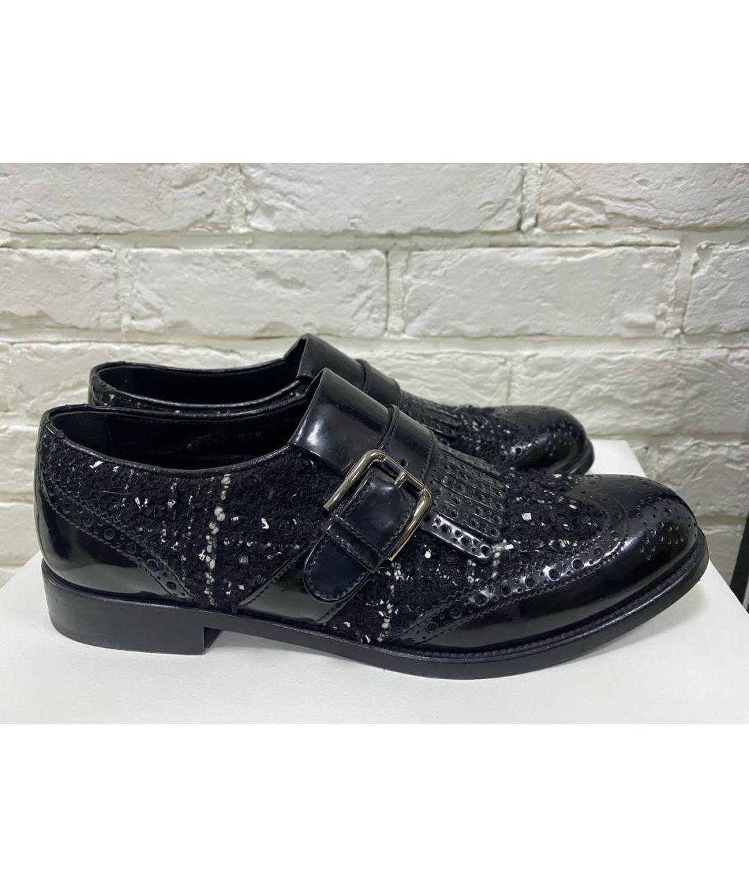 DOLCE&GABBANA Черные брогги и оксфорды из лакированной кожи, фото 7