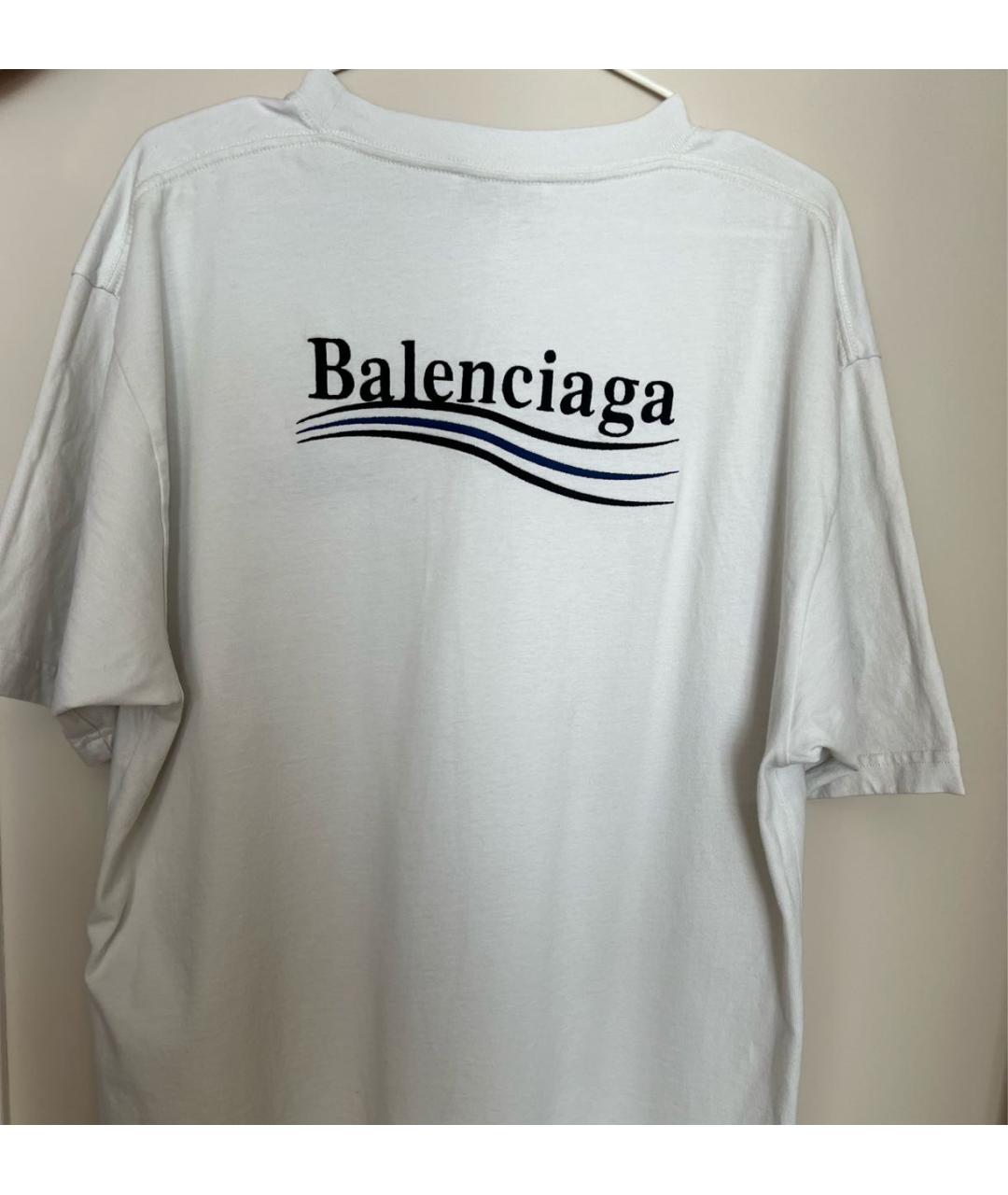 BALENCIAGA Бежевая хлопковая футболка, фото 5