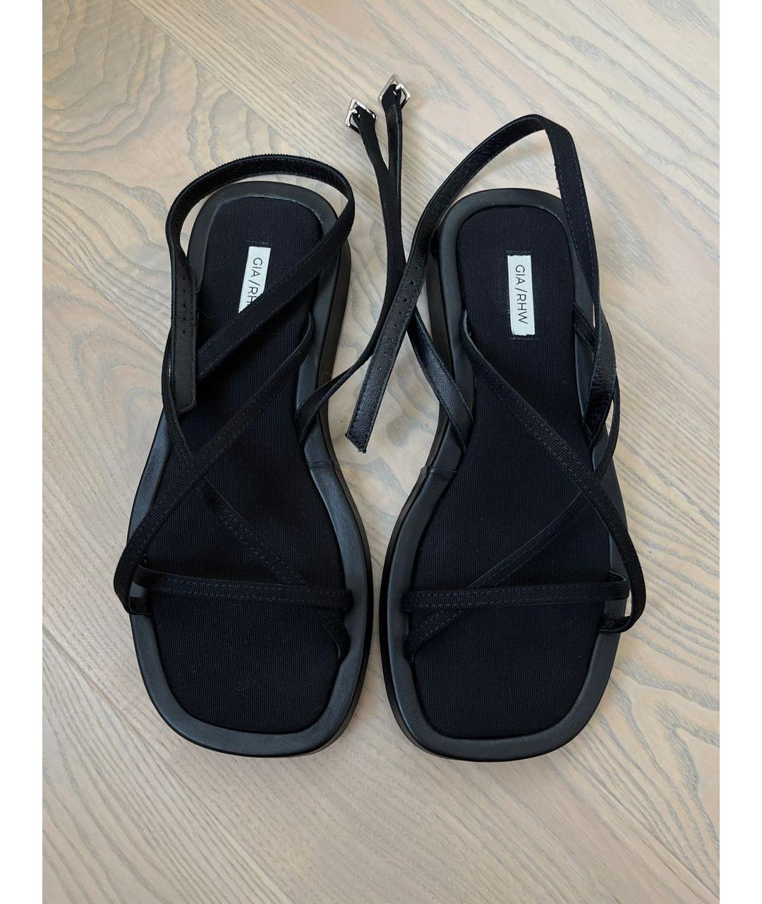 GIABORGHINI Черные текстильные сандалии, фото 3
