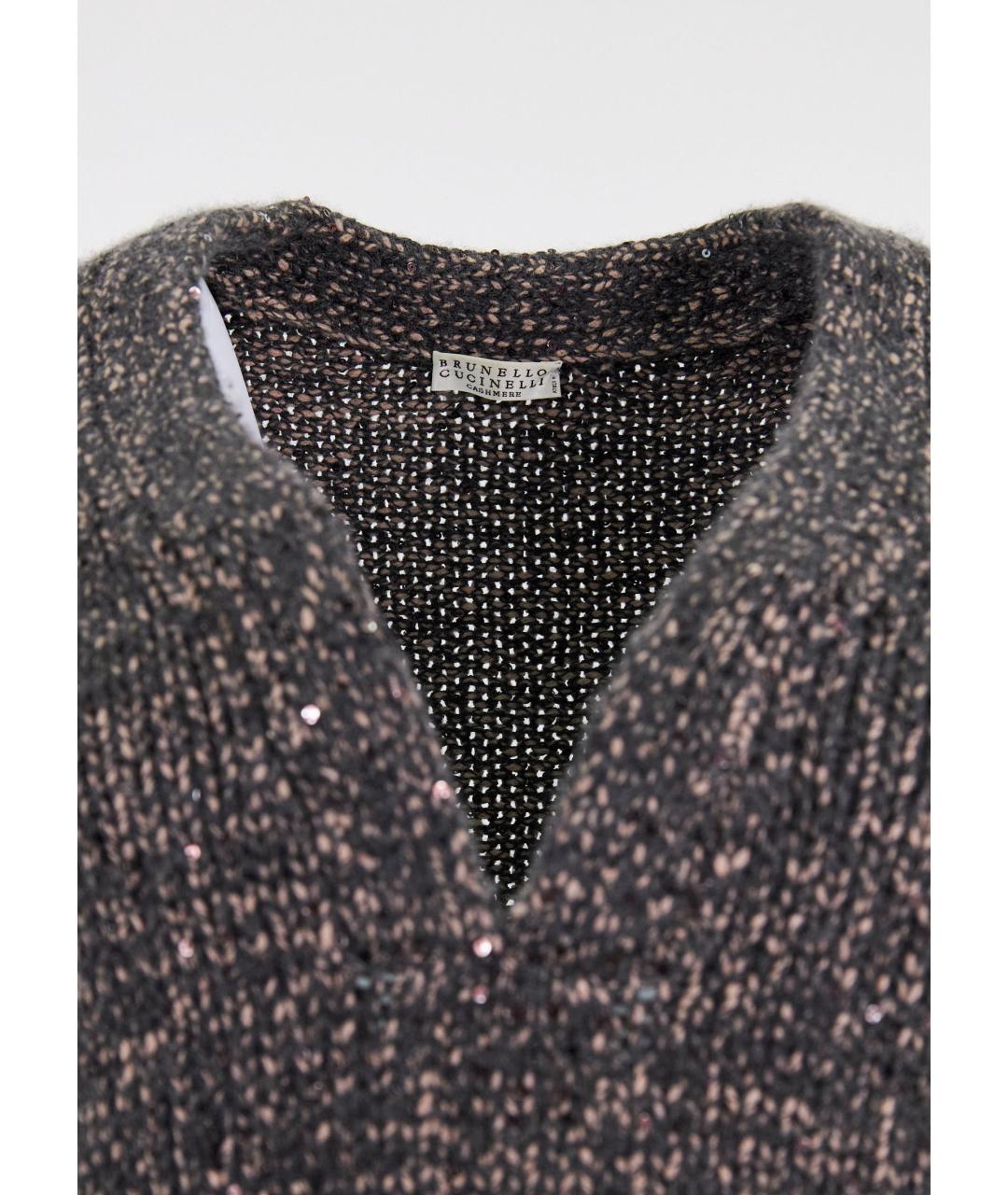 BRUNELLO CUCINELLI Коричневая кашемировая жилетка, фото 3