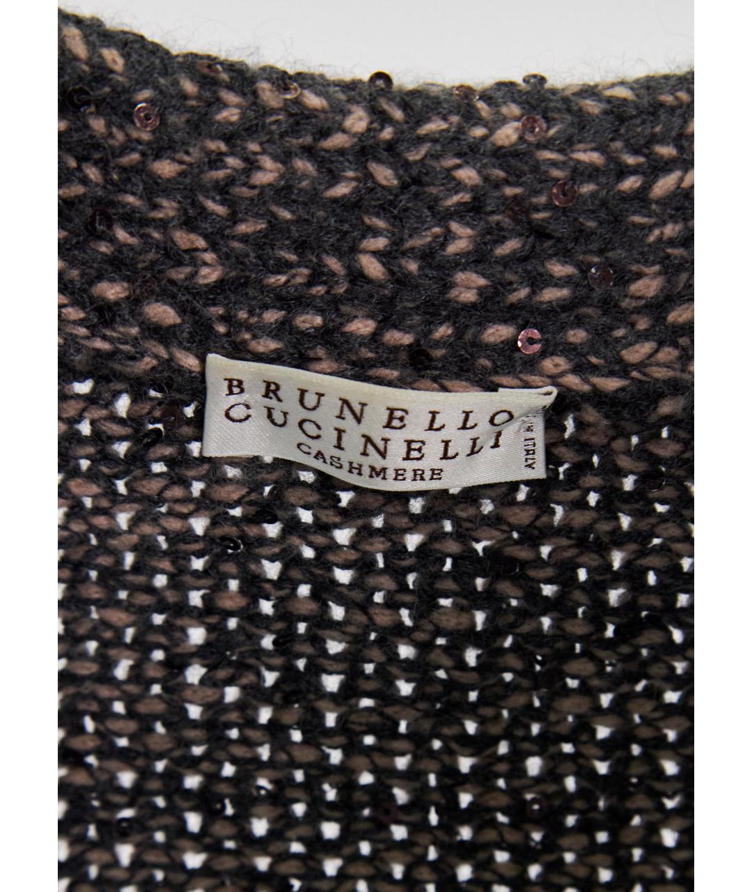 BRUNELLO CUCINELLI Коричневая кашемировая жилетка, фото 4