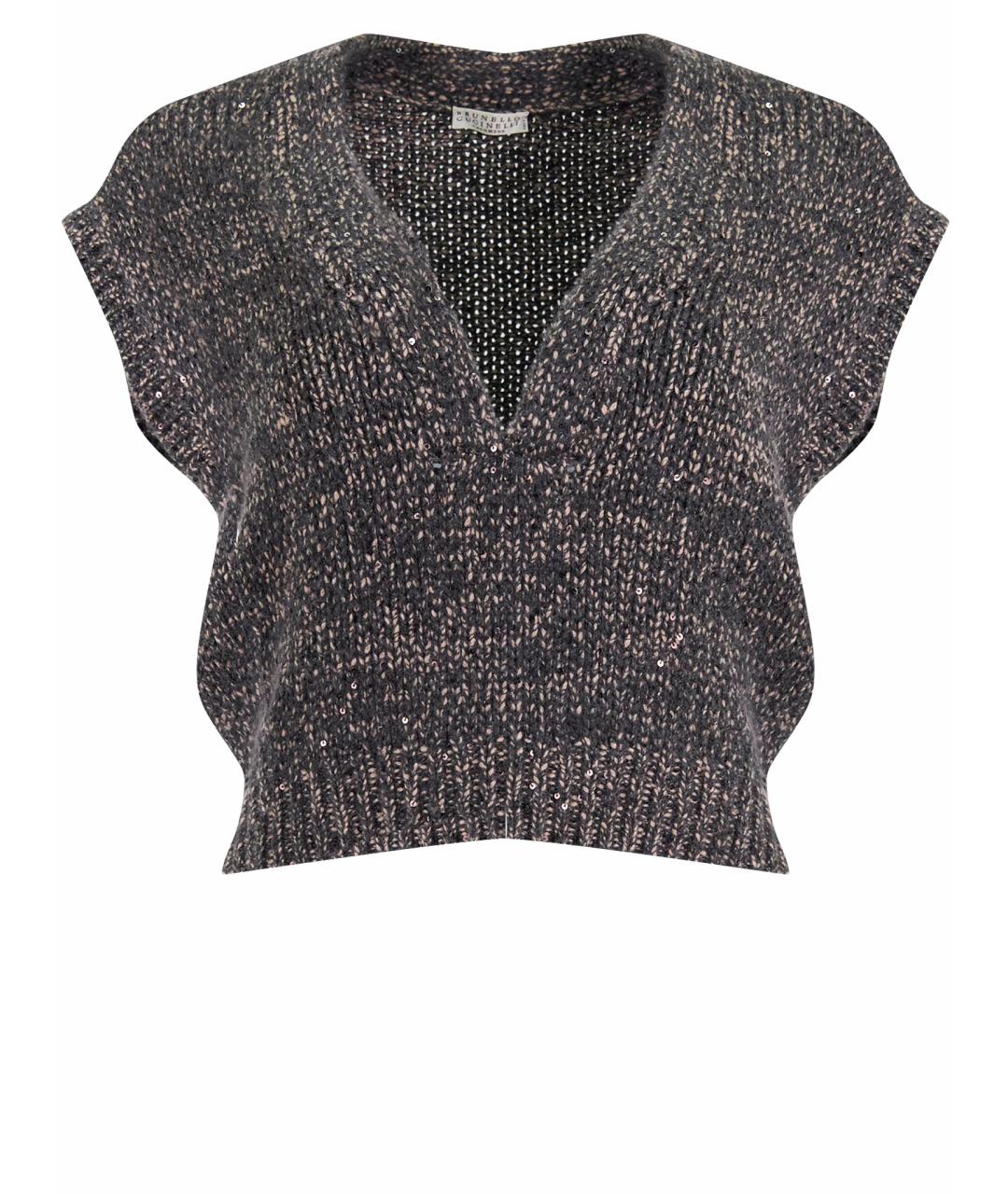 BRUNELLO CUCINELLI Коричневая кашемировая жилетка, фото 1