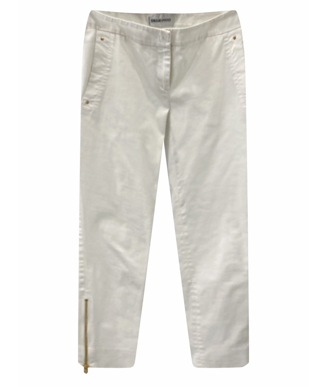 EMILIO PUCCI Белые брюки узкие, фото 1