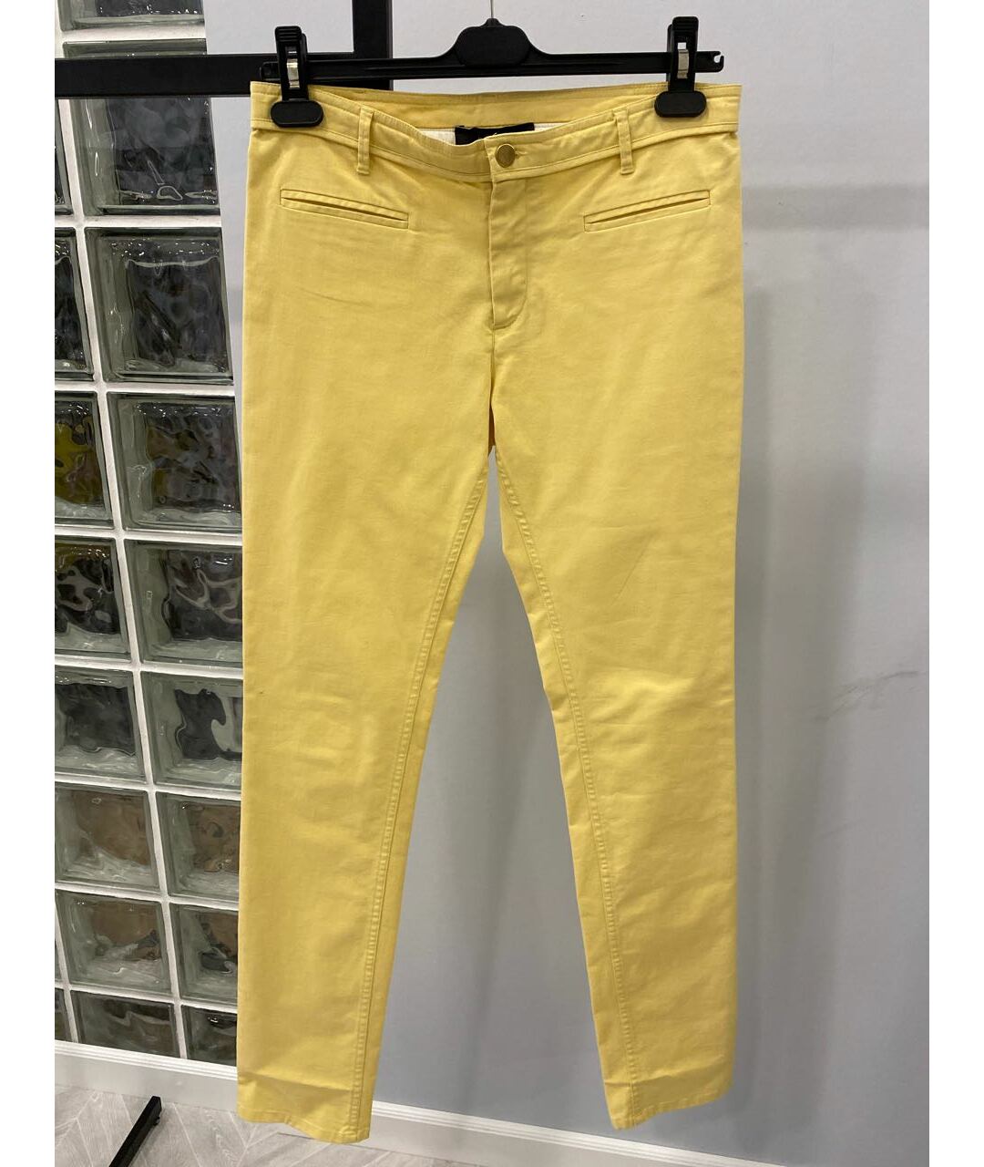 ISABEL MARANT Желтые прямые брюки, фото 4