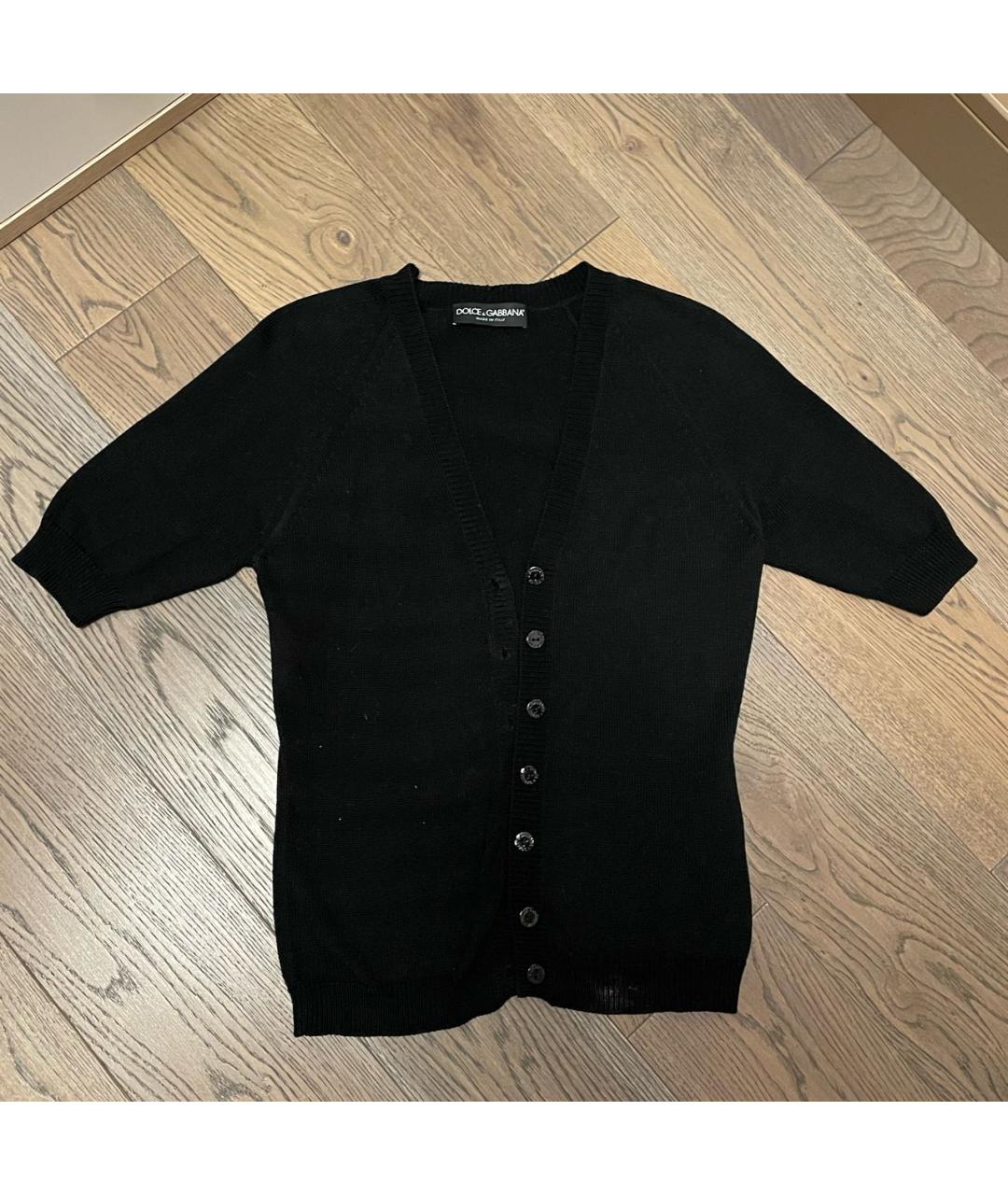 DOLCE&GABBANA Черный хлопковый джемпер / свитер, фото 5