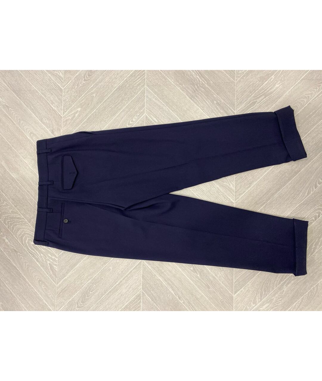 MIU MIU Темно-синие прямые брюки, фото 3