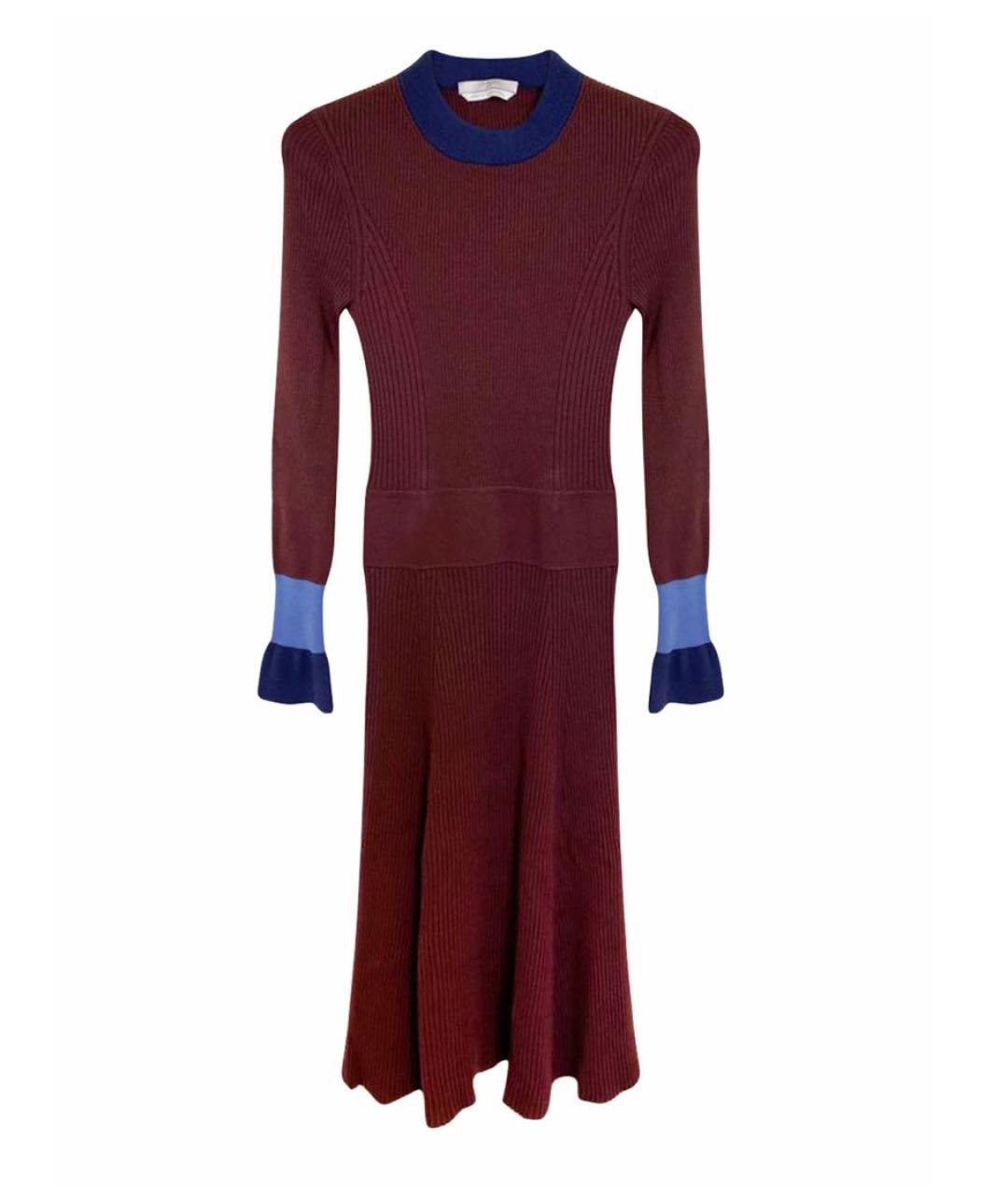 HUGO BOSS Бордовое шерстяное повседневное платье, фото 9