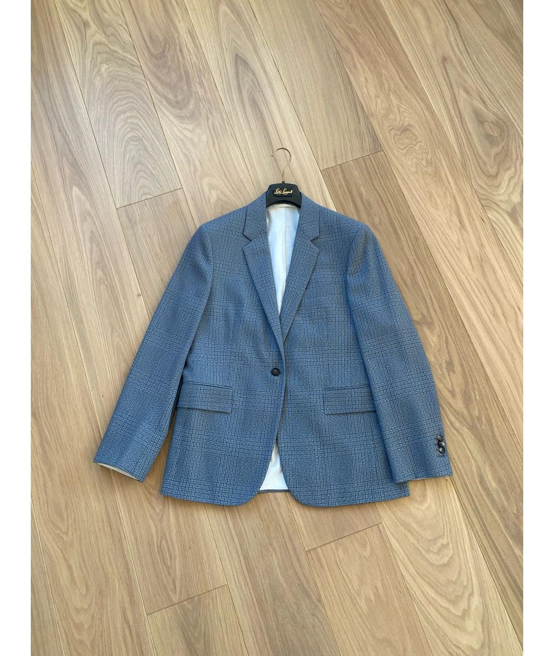 CALVIN KLEIN Голубой хлопковый жакет/пиджак, фото 10