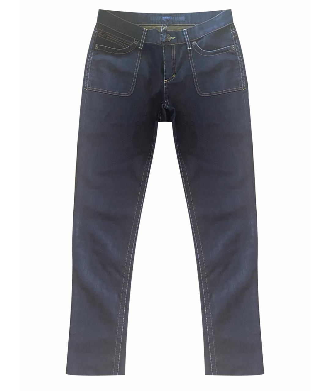 ESCADA Темно-синие хлопко-полиэстеровые джинсы слим, фото 1