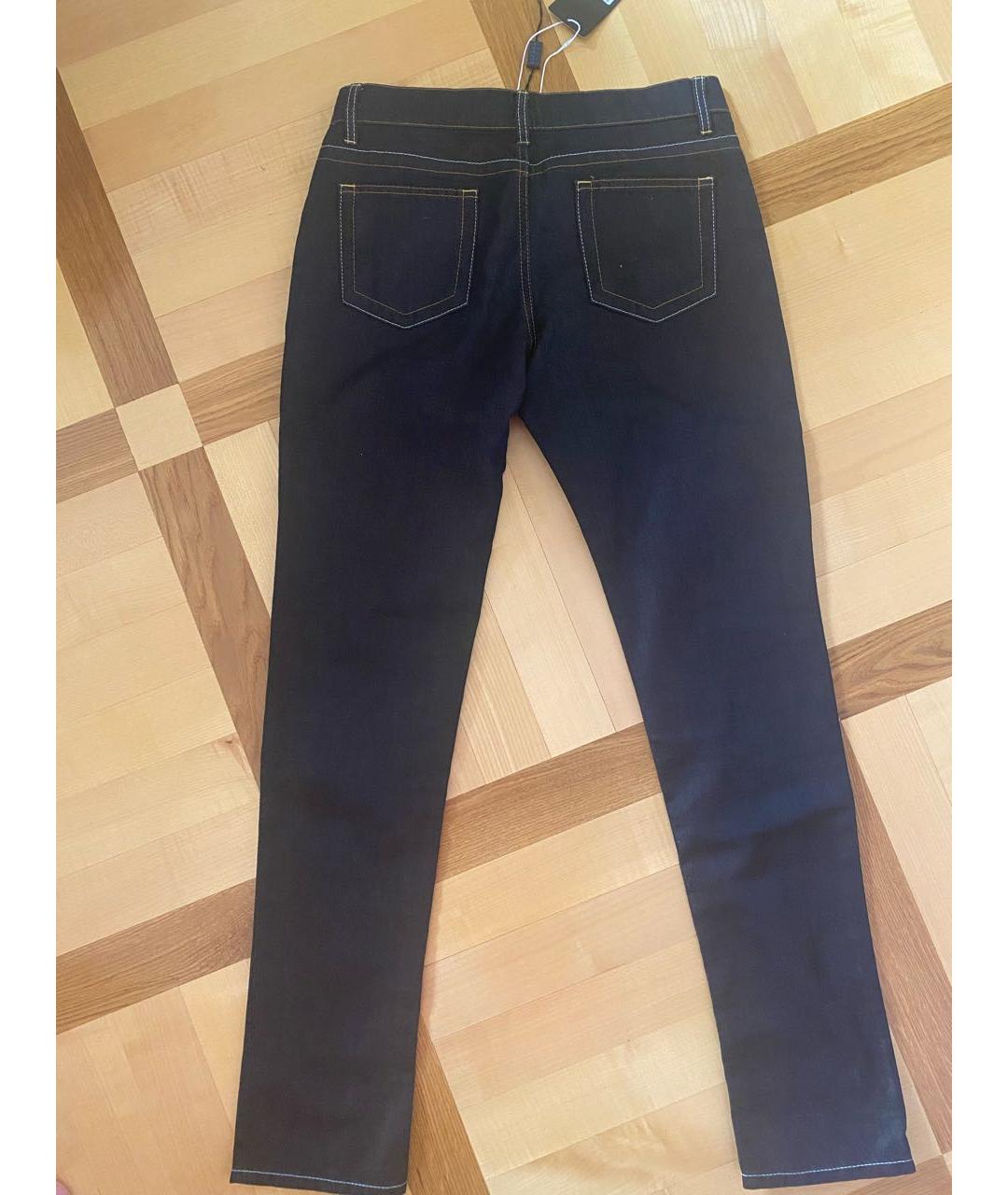 ESCADA Темно-синие хлопко-полиэстеровые джинсы слим, фото 2