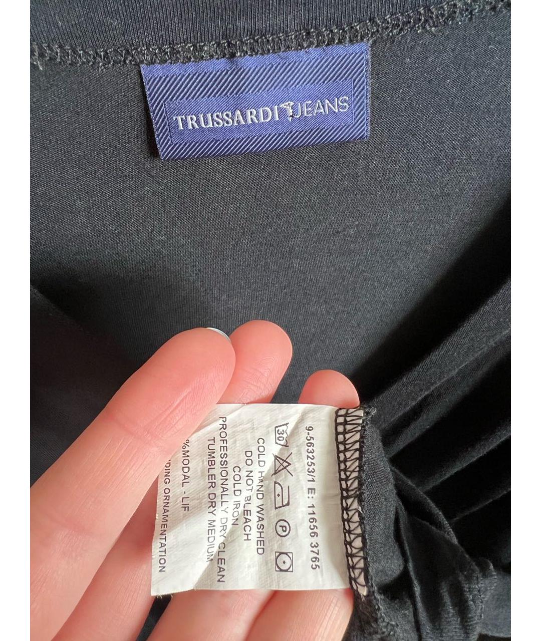 TRUSSARDI JEANS Черная блузы, фото 3