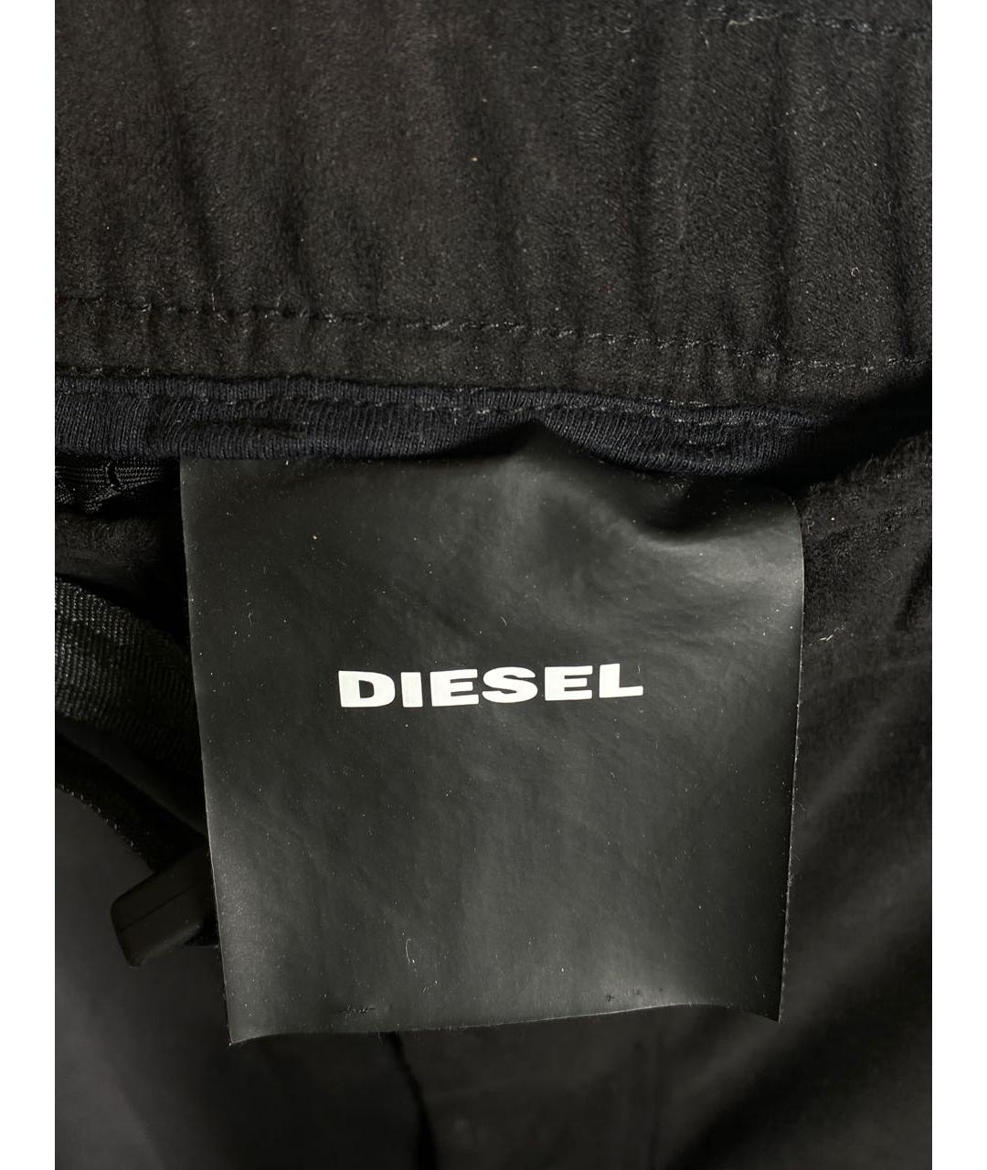 DIESEL Черные полиэстеровые повседневные брюки, фото 7