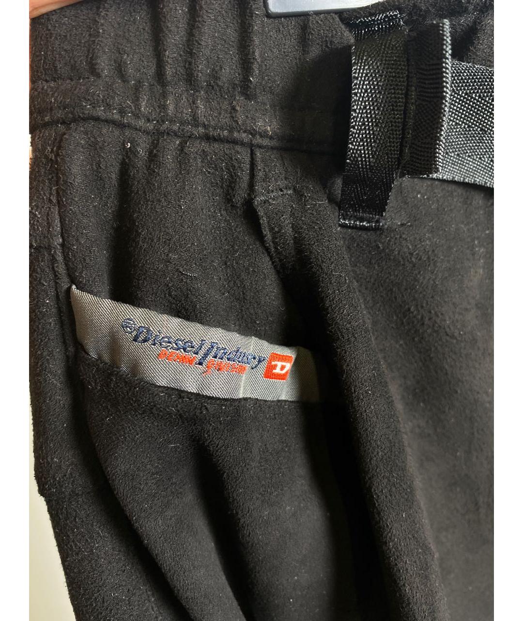 DIESEL Черные полиэстеровые повседневные брюки, фото 3