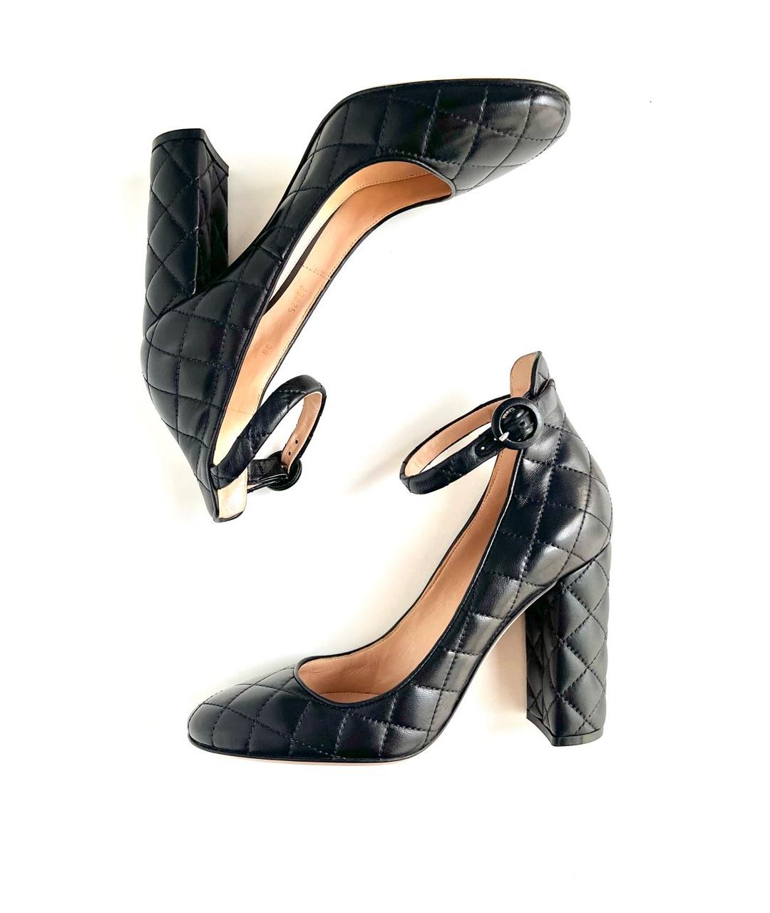 GIANVITO ROSSI Черные кожаные туфли, фото 2