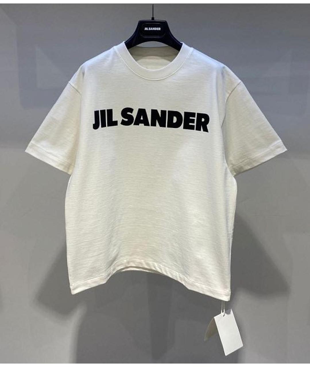 JIL SANDER Белая хлопковая футболка, фото 3