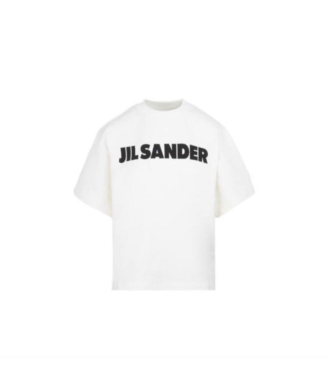 JIL SANDER Белая хлопковая футболка, фото 1