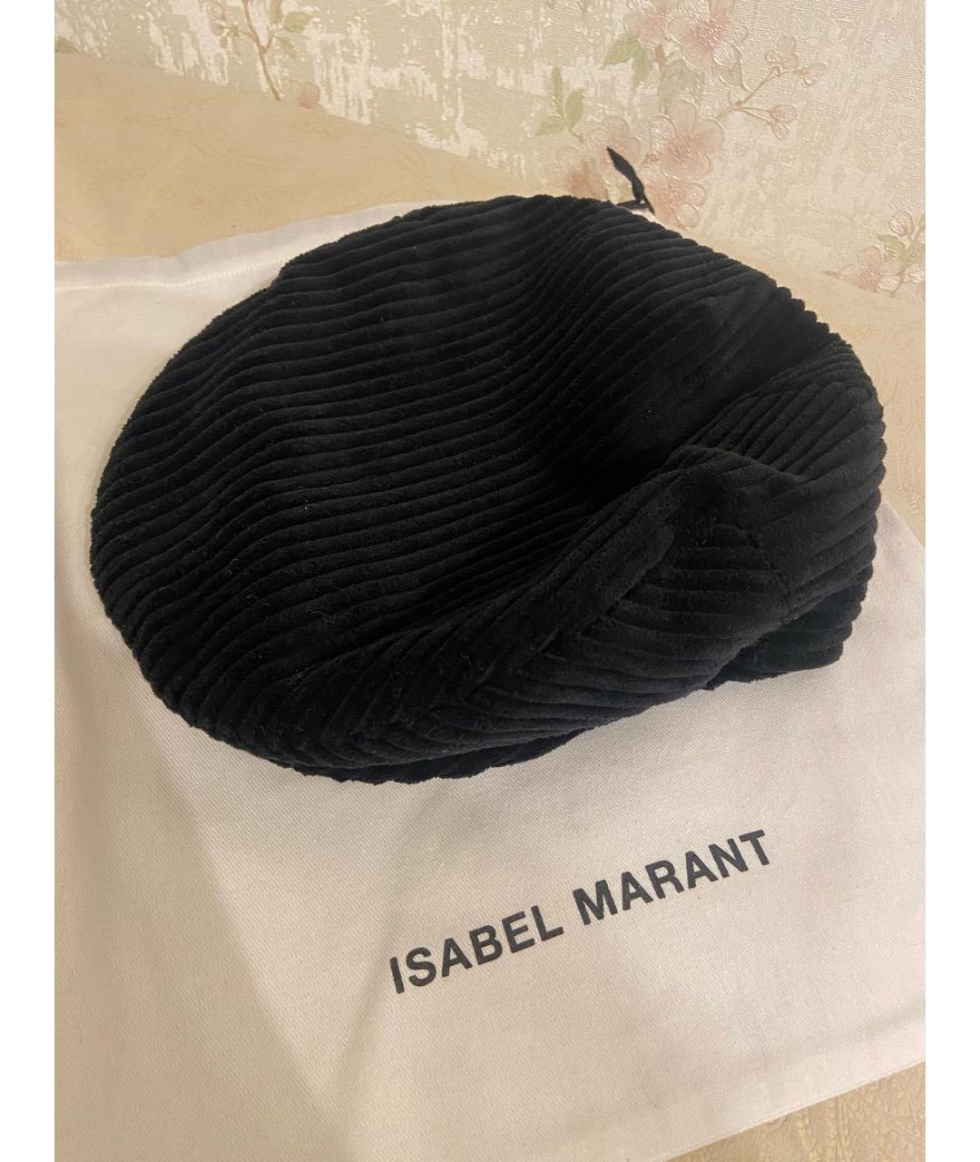 ISABEL MARANT Черная бархатная кепка, фото 5