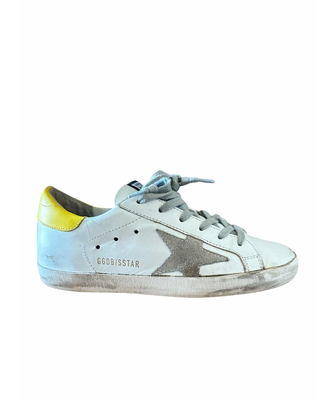 GOLDEN GOOSE DELUXE BRAND Белые кожаные кеды, фото 1