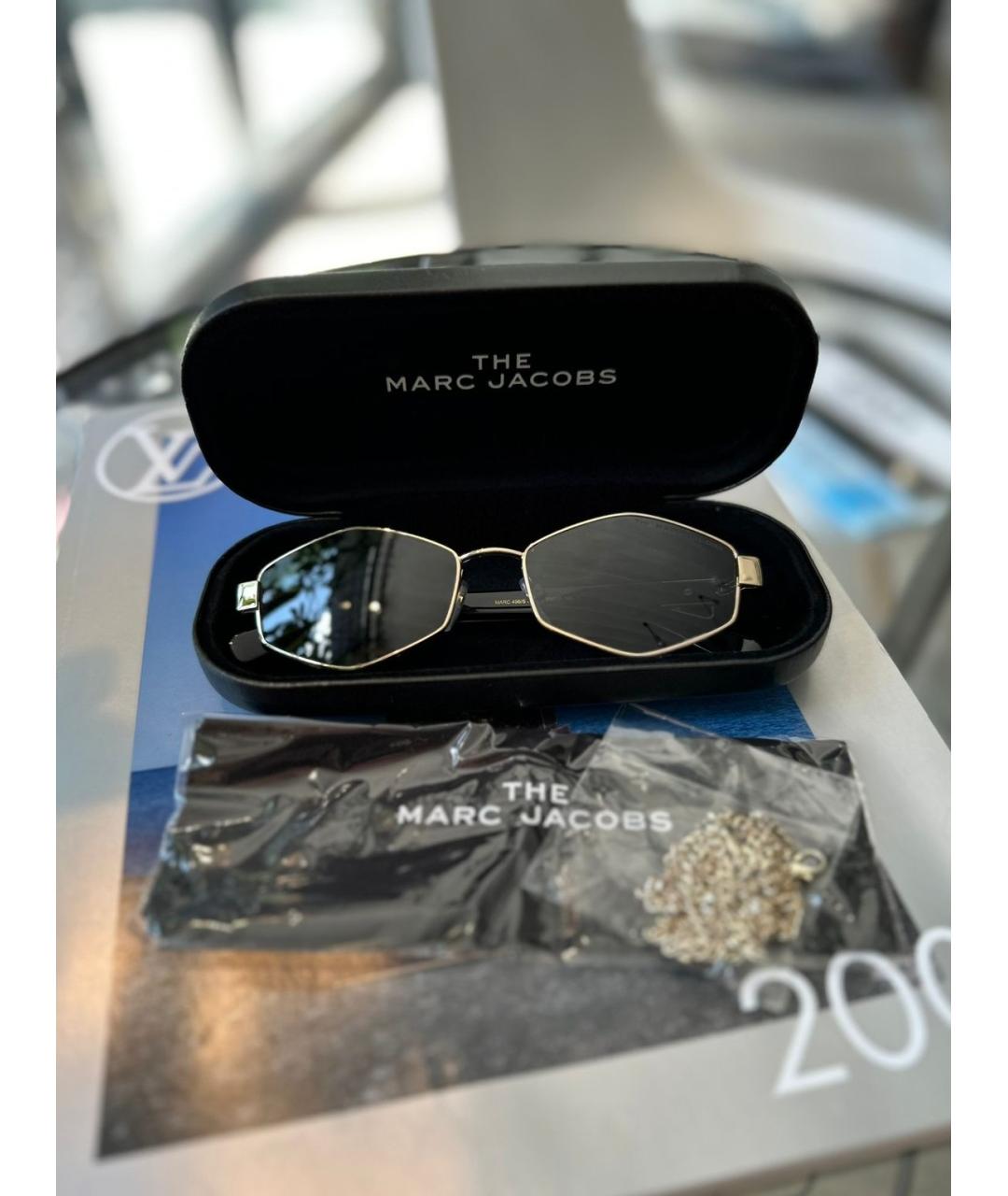 MARC JACOBS Антрацитовые металлические солнцезащитные очки, фото 3