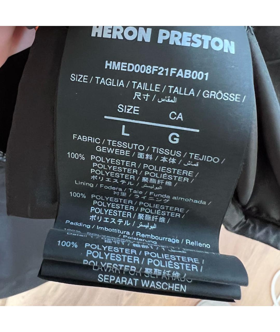 HERON PRESTON Черный полиэстеровый пуховик, фото 7