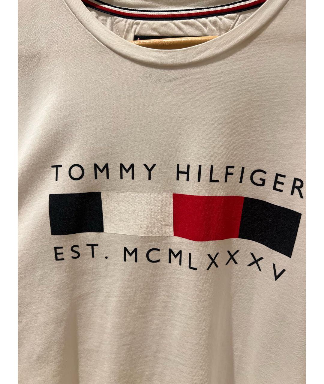 TOMMY HILFIGER Белая хлопковая футболка, фото 2