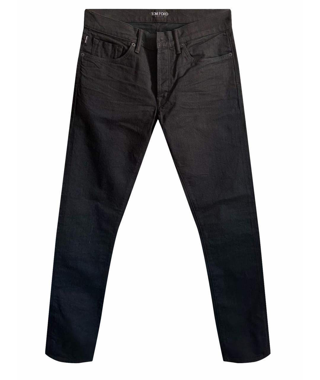 TOM FORD Черные хлопко-эластановые джинсы скинни, фото 1
