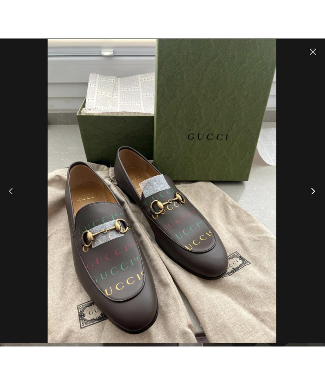 GUCCI Коричневые лоферы, фото 1