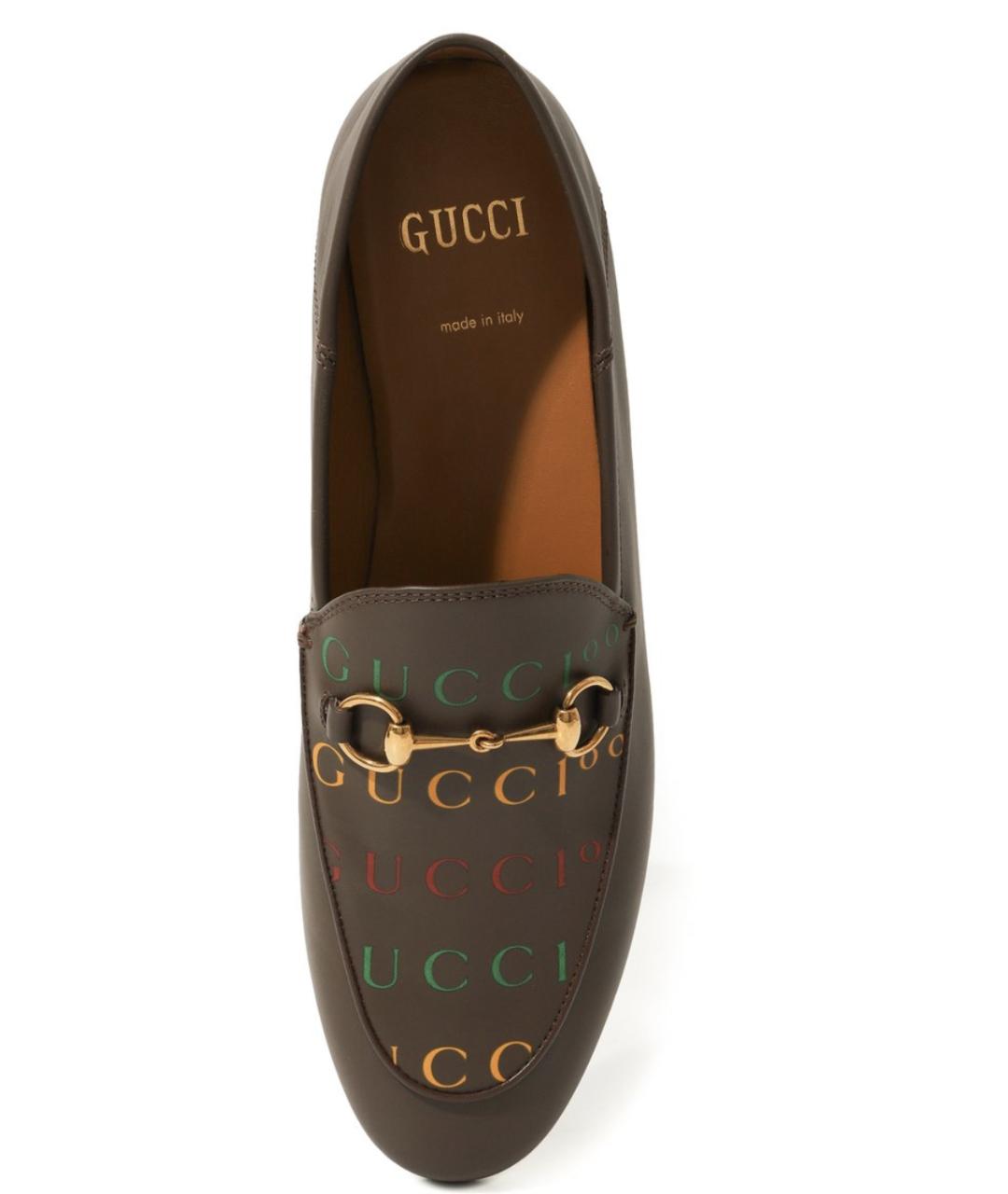 GUCCI Коричневые лоферы, фото 1