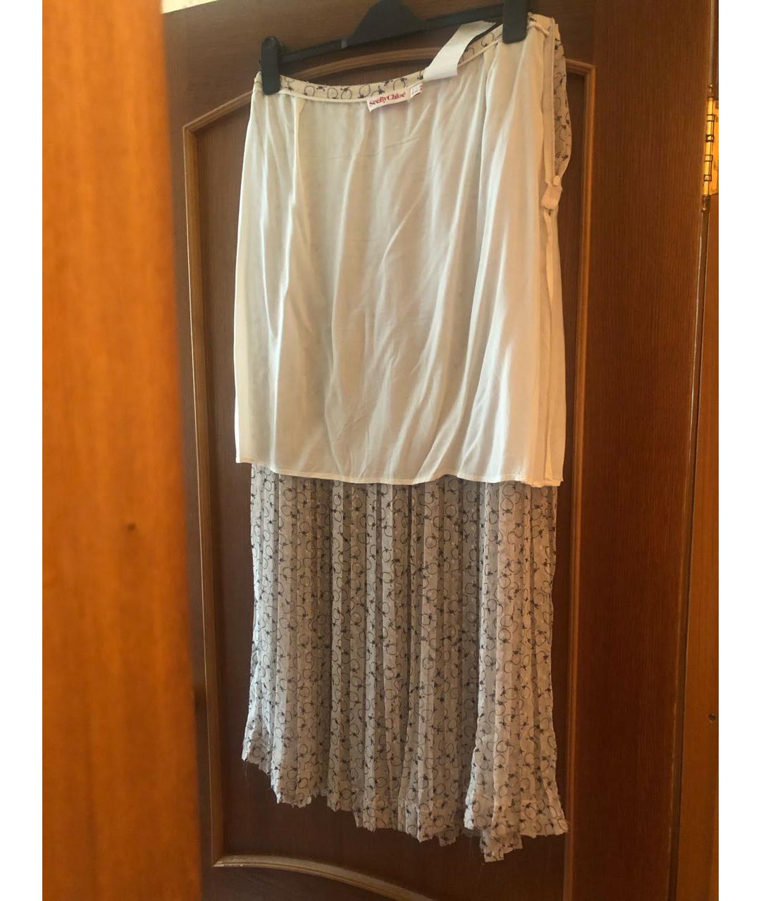 SEE BY CHLOE Серая полиэстеровая юбка макси, фото 7