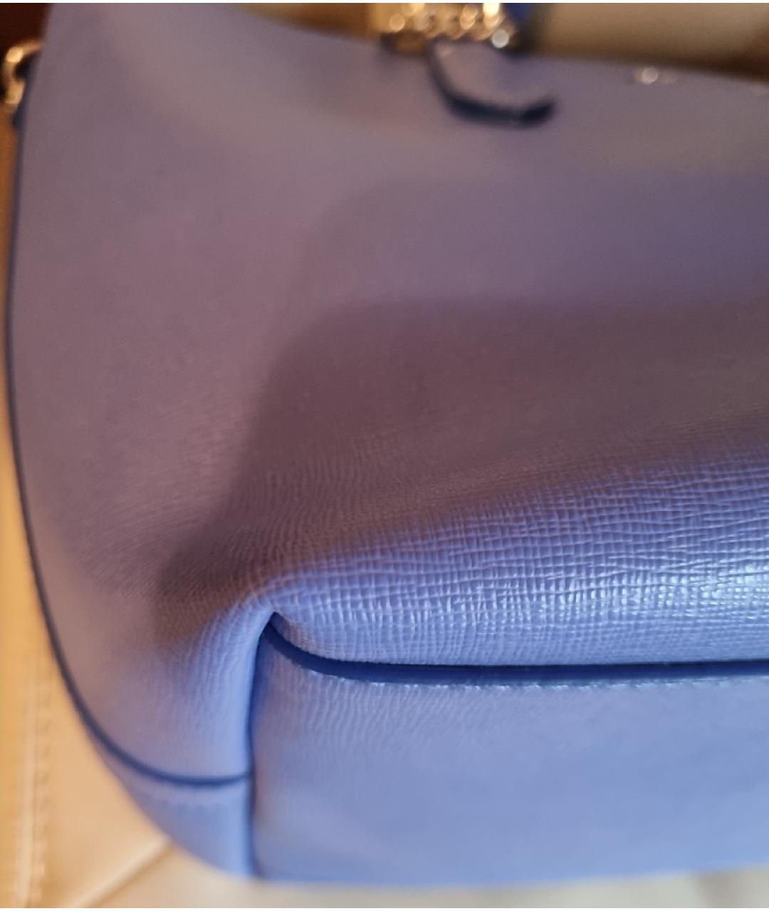 ERMANNO SCERVINO Голубая кожаная сумка тоут, фото 6