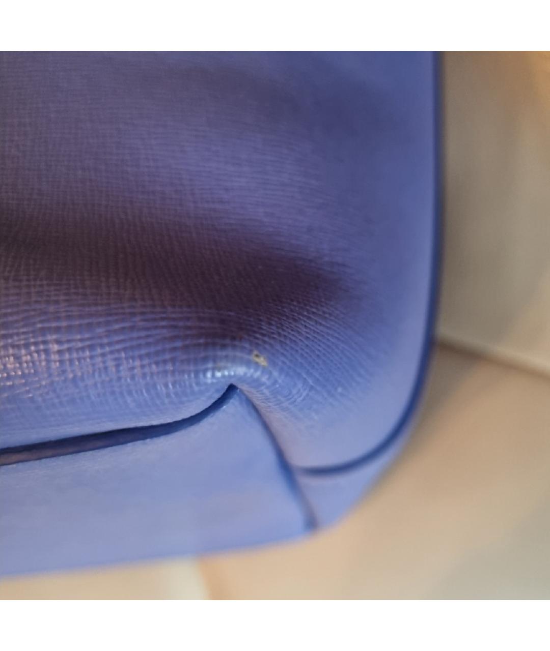 ERMANNO SCERVINO Голубая кожаная сумка тоут, фото 7