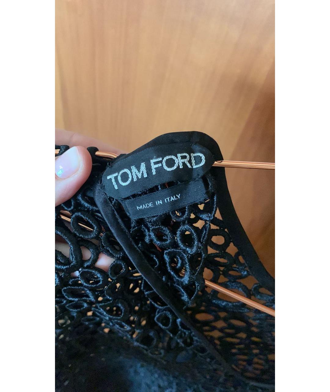 TOM FORD Черное шелковое коктейльное платье, фото 2