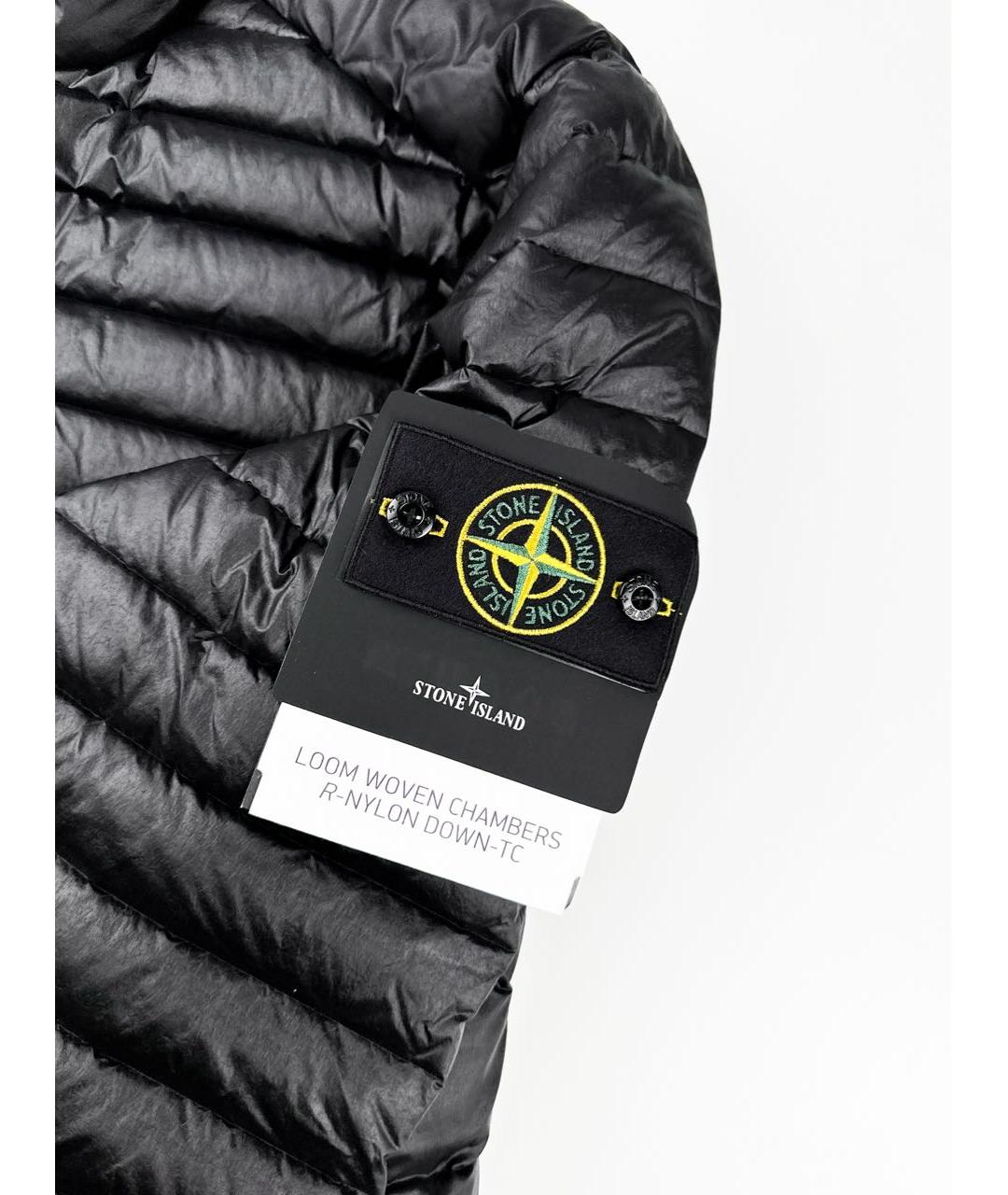 STONE ISLAND Черный полиамидовый пуховик, фото 3