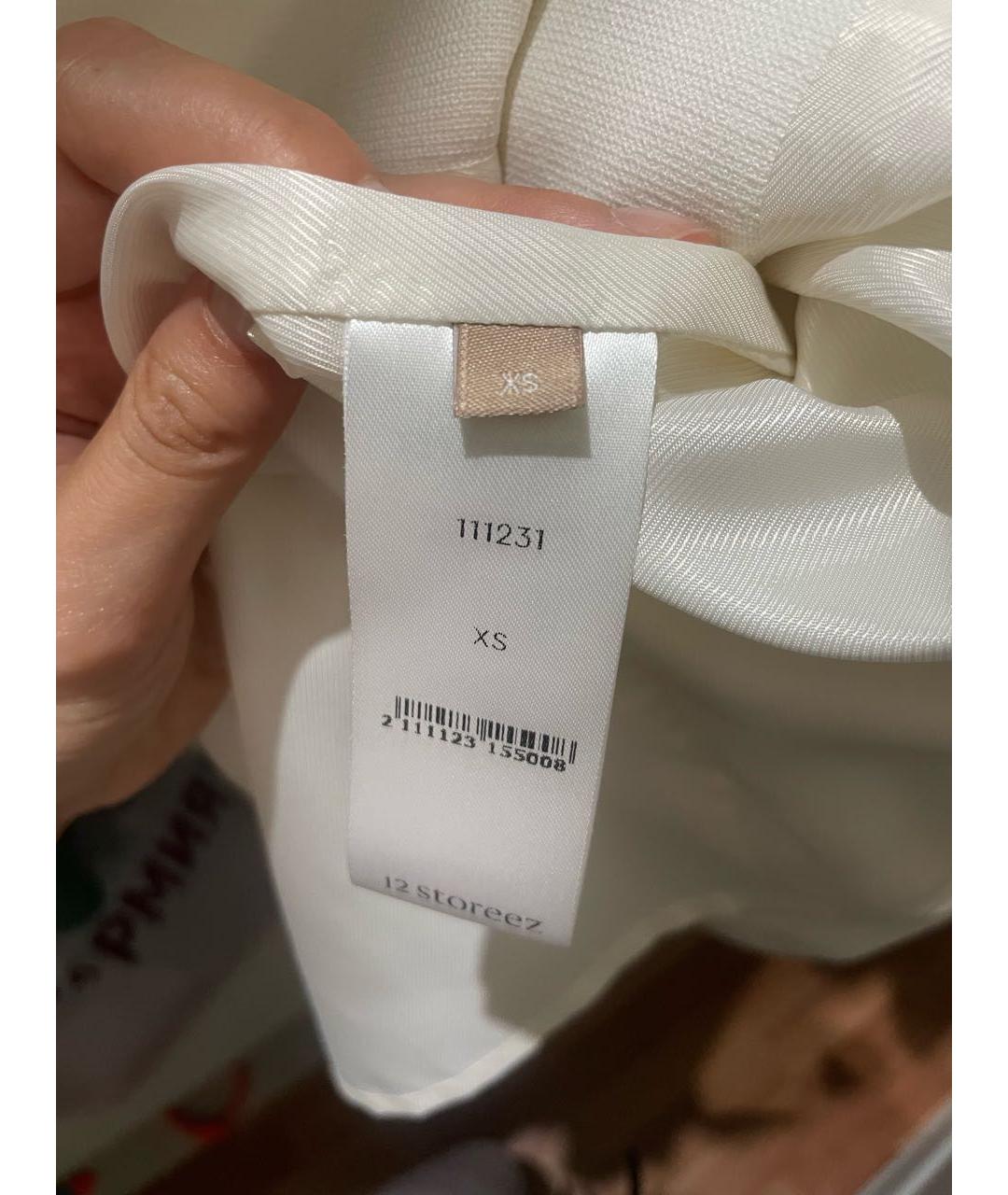 12 STOREEZ Белое вискозное коктейльное платье, фото 6