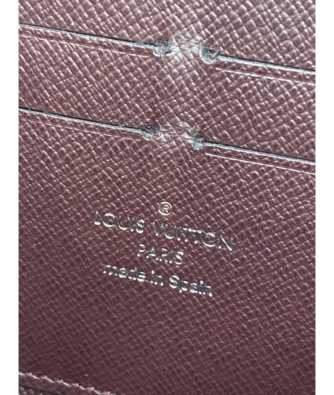 LOUIS VUITTON PRE-OWNED Бордовый кожаный кошелек, фото 7