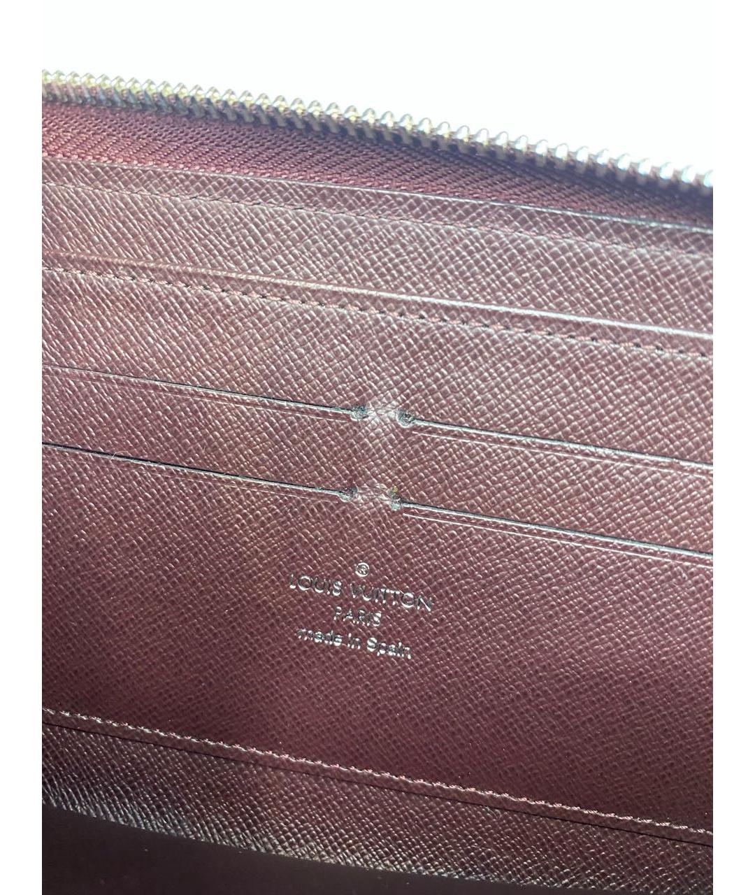 LOUIS VUITTON PRE-OWNED Бордовый кожаный кошелек, фото 6
