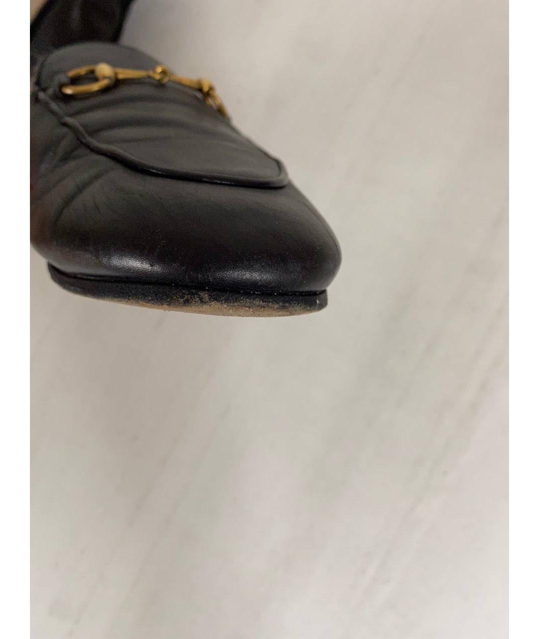 GUCCI Черные кожаные мюли, фото 6