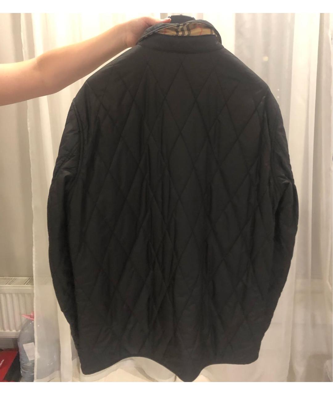 BURBERRY Черная хлопковая куртка, фото 2