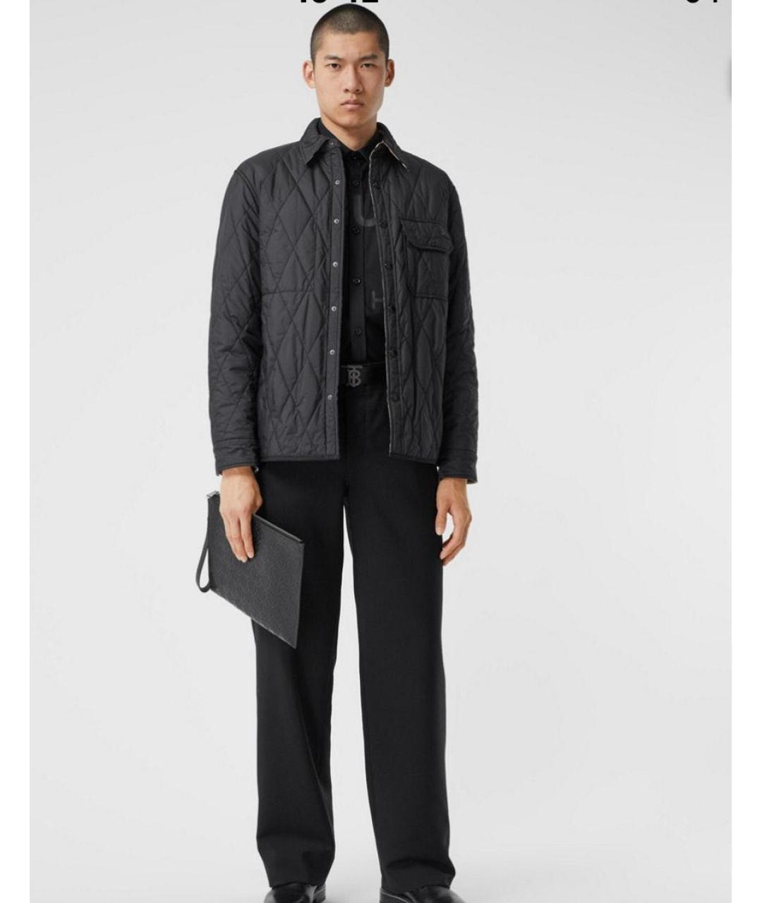 BURBERRY Черная хлопковая куртка, фото 5