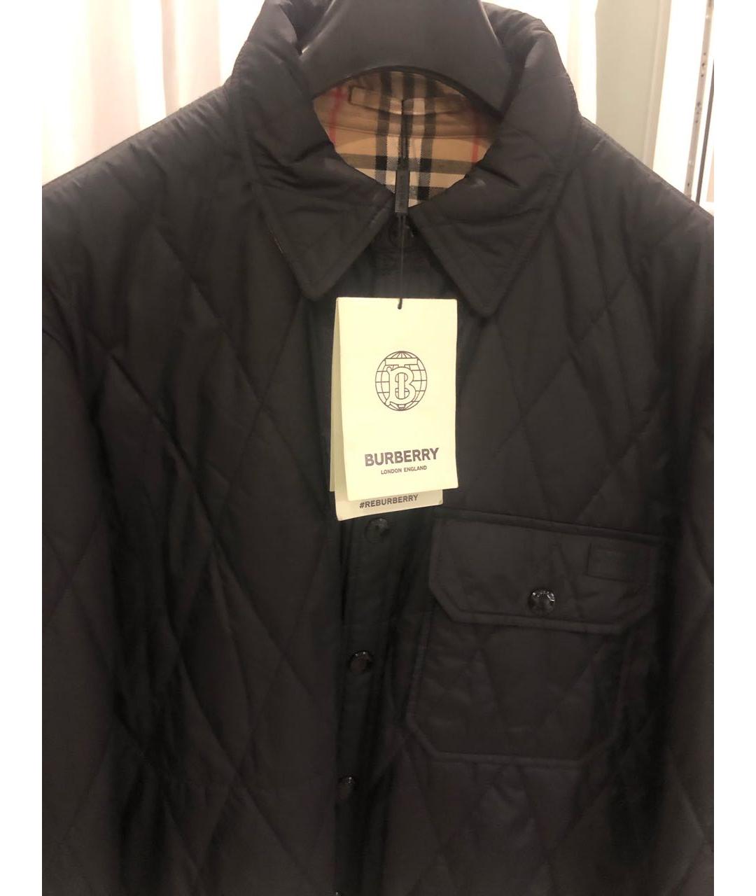BURBERRY Черная хлопковая куртка, фото 3