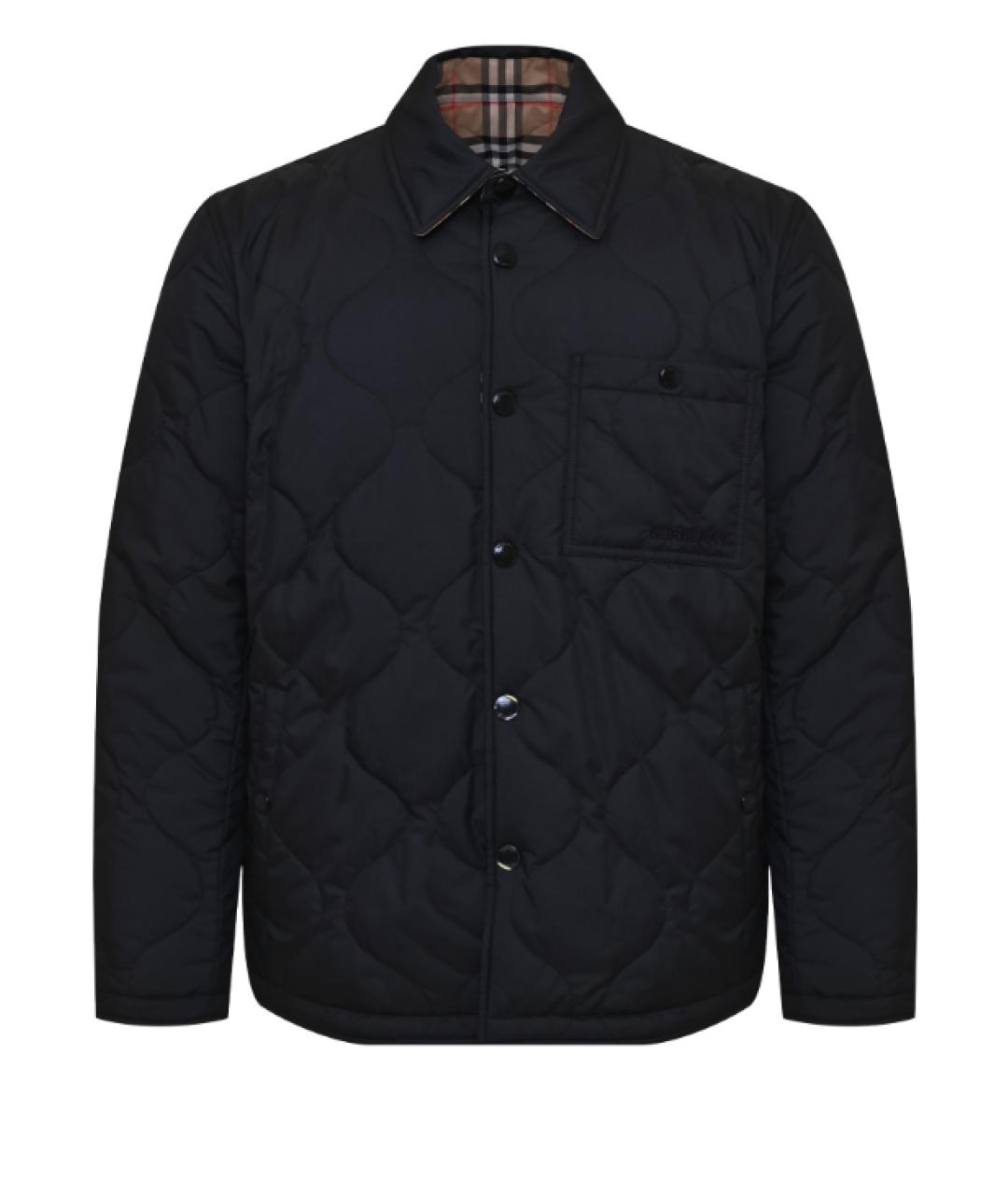 BURBERRY Черная хлопковая куртка, фото 1