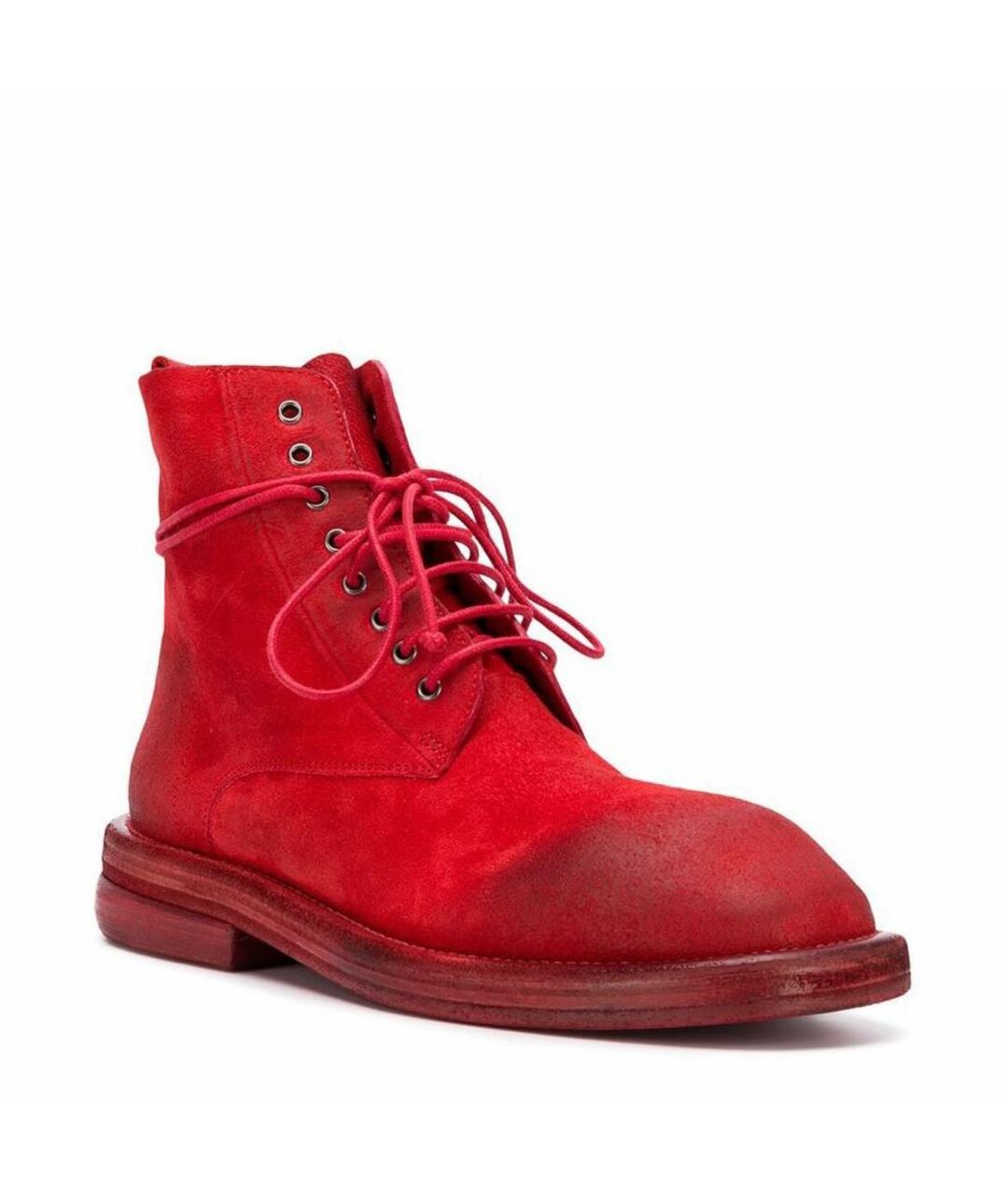 MARSELL Красные кожаные ботинки, фото 1