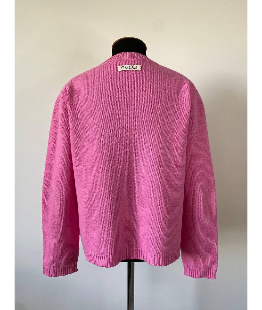 GUCCI Розовый шерстяной джемпер / свитер, фото 2