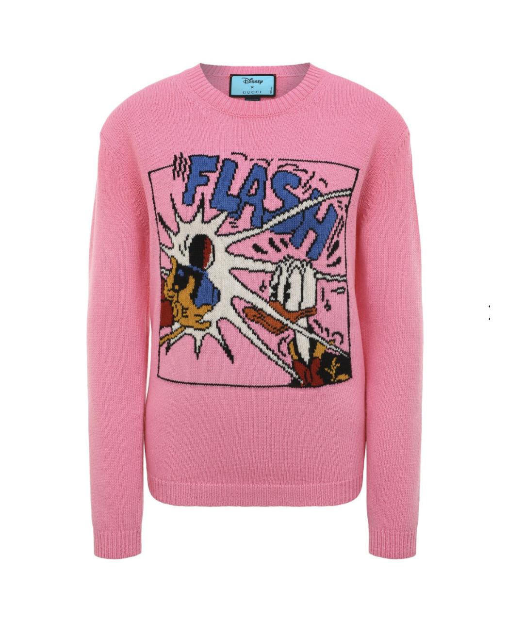 GUCCI Розовый шерстяной джемпер / свитер, фото 1